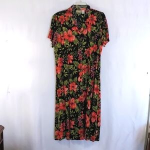 Vintage Erika 90's Floral Button Down Maxi Dress Sze Petite Large